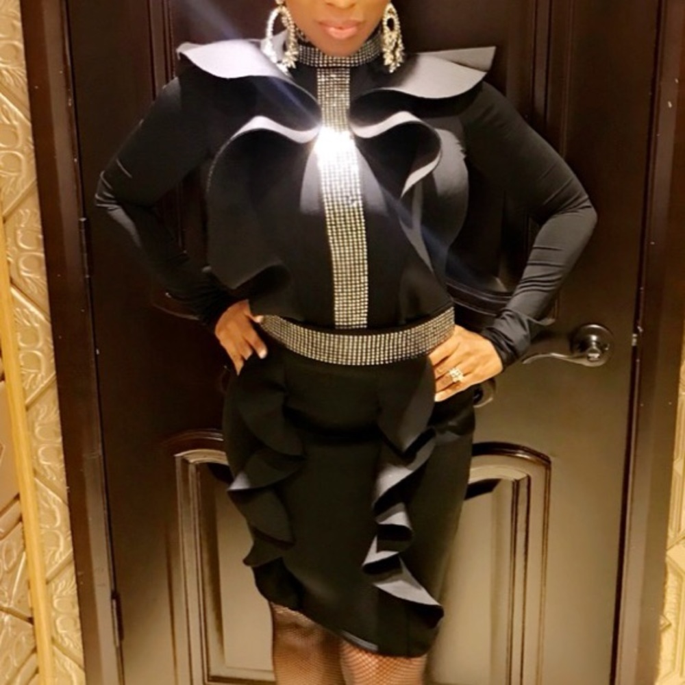 Black Elegant 2 piece Outfit